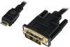 Câble adaptateur LogiLink HDMI / DVI Fiche mâle HDMI-Mini-C, Fiche mâle DVI-D 18+1 pôles 2.00 m noir CHM004 Câble USB