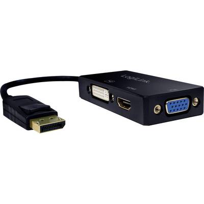 Adaptateur DisplayPort avec connexions DVI, HDMI et VGA pour connecter des appareils avec différents ports vidéo.