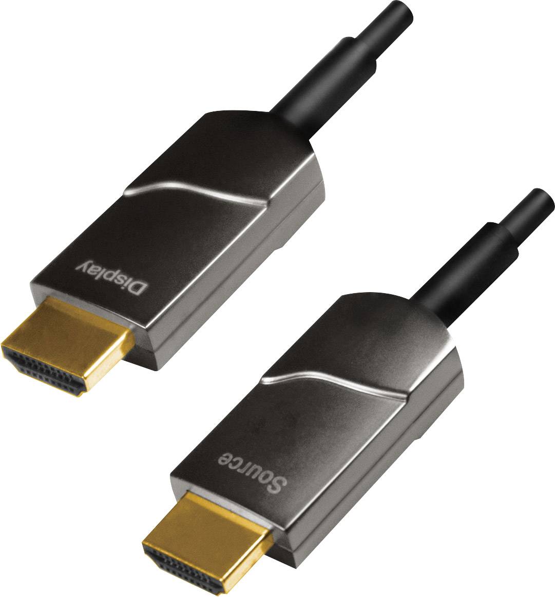 LogiLink HDMI / fibre optique Câble de raccordement 50.00 m noir [1x HDMI mâle 1x HDMI mâle
