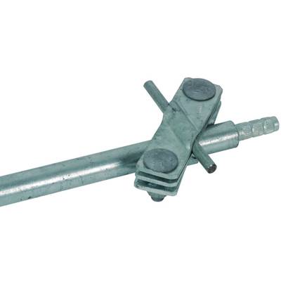 Un coupe-tubes métallique vert avec poignée tournante et deux lames, utilisé pour couper des tubes métalliques.