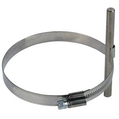 Collier de serrage métallique à vis, adapté pour fixer ou attacher des tuyaux sur des tubes ou des raccords.