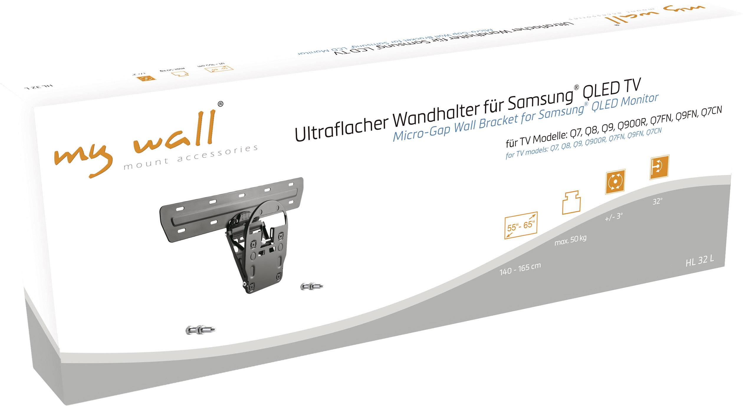 Conecto Support Plafond Pour Projecteur - Inclinable +/-15° - Pivotant 360° - Charge Max 13,5 Kg - Universel 5,4-32 Cm - Noir