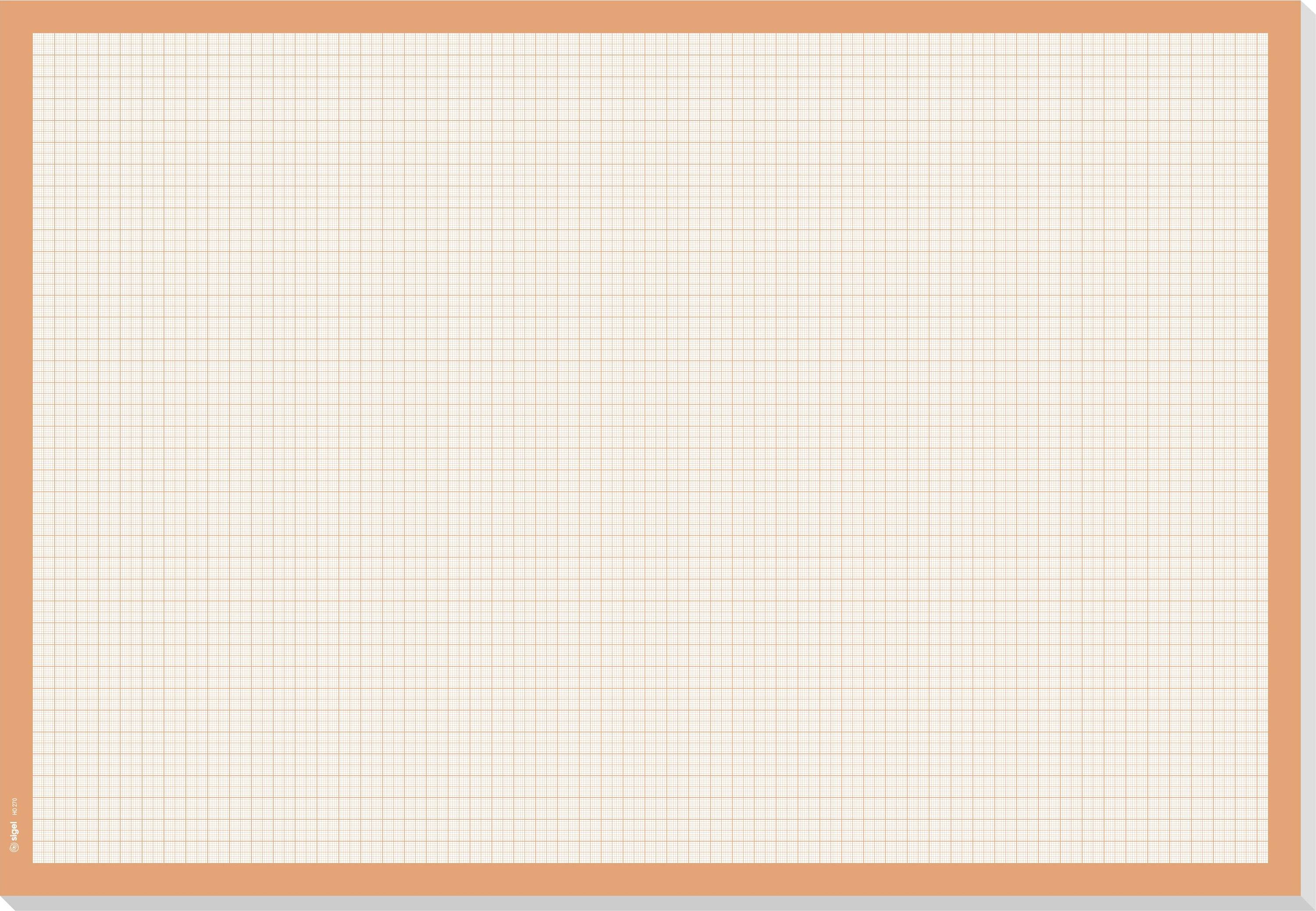 Sigel Graph HO270 Sous-main blanc, orange (l x H) 59.5 cm x 41 cm