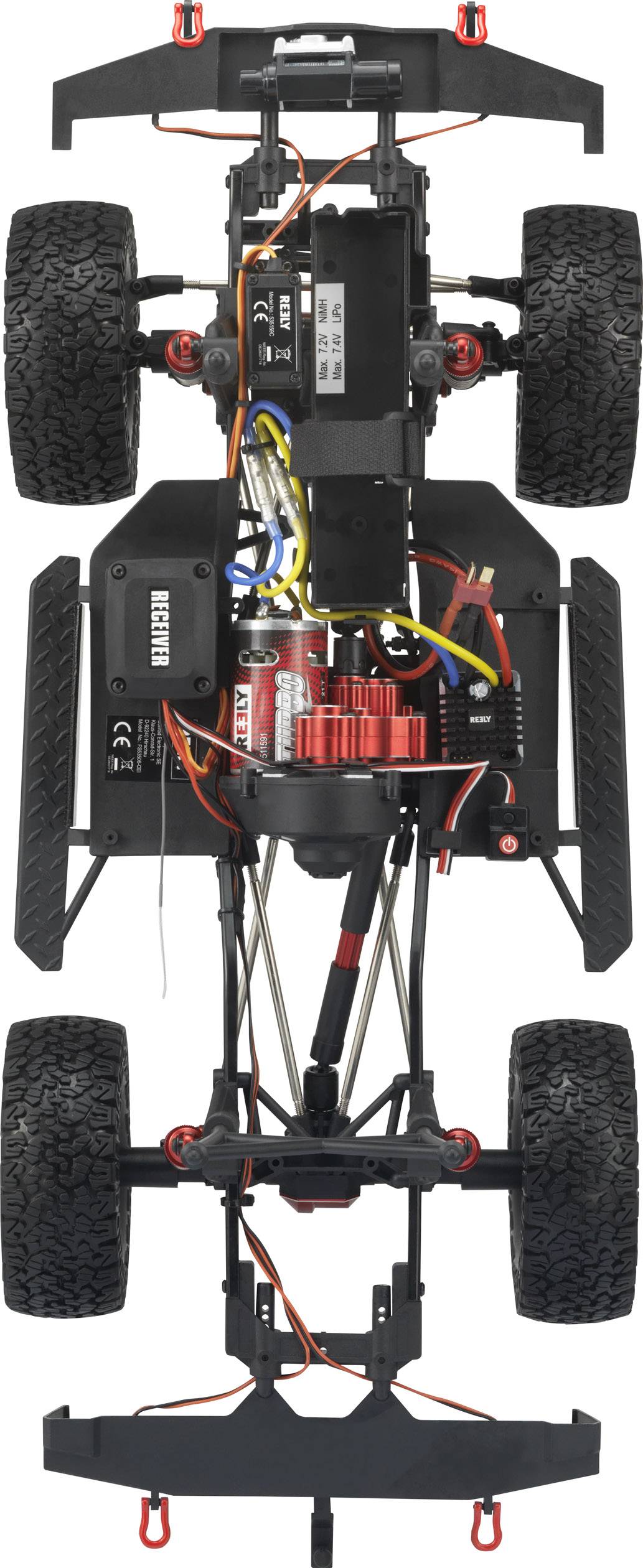 Reely Free Men Pro brushed 1:10 Auto RC électrique Crawler 4 roues motrices (4WD) 100% RtR 2,4 GHz avec accu, chargeur e-2