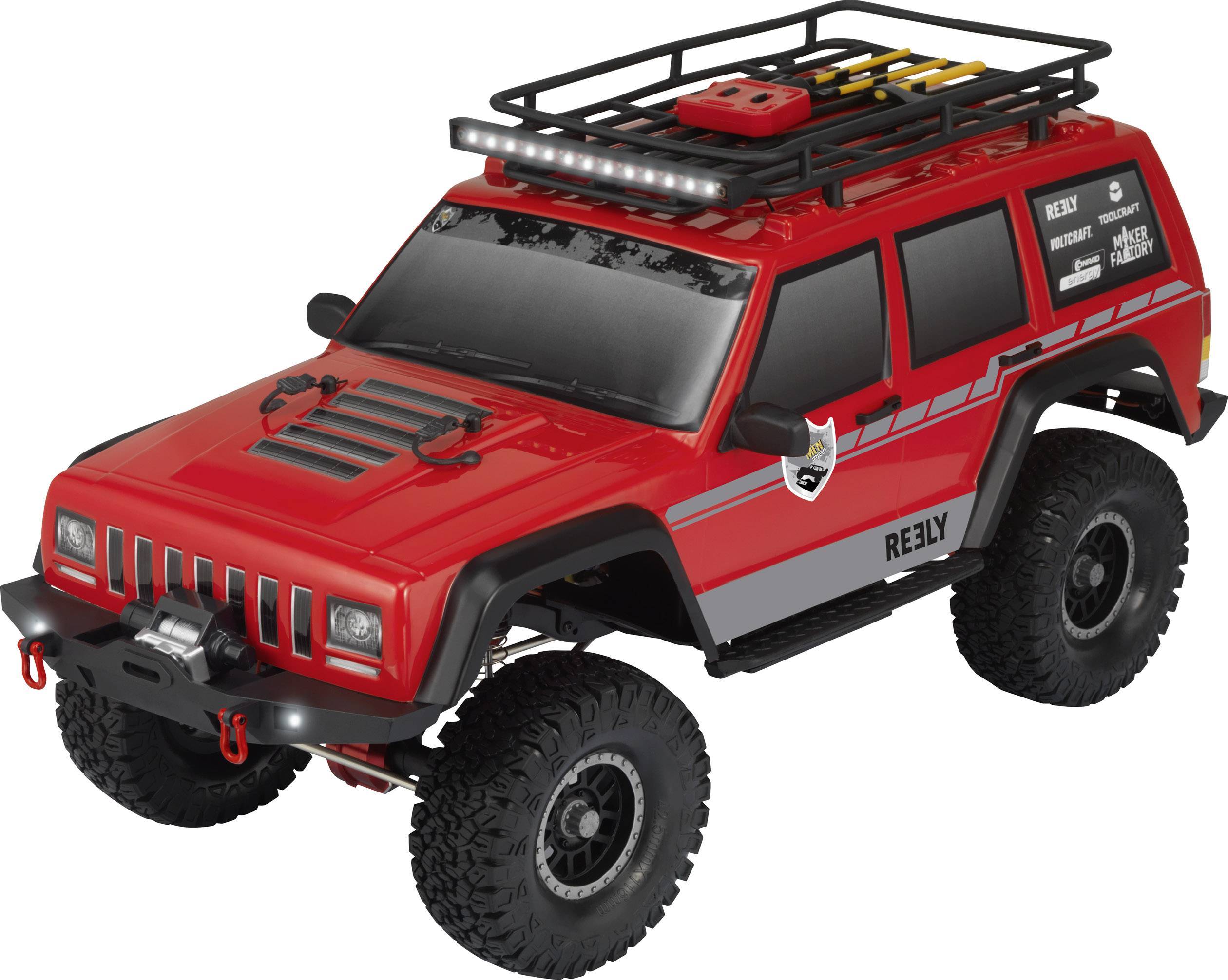Reely Free Men Pro brushed 1:10 Auto RC électrique Crawler 4 roues motrices (4WD) 100% RtR 2,4 GHz avec accu, chargeur e-0