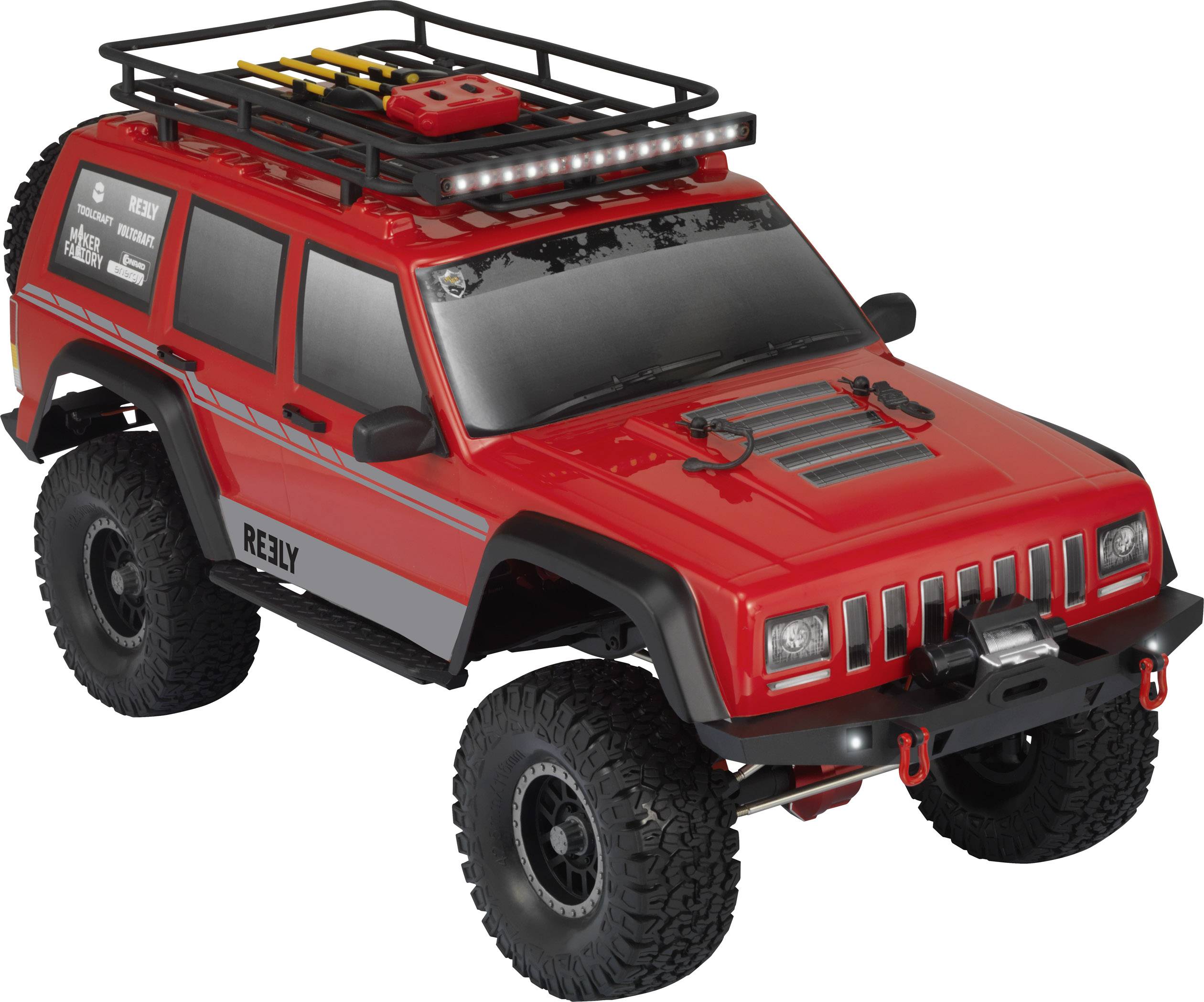 Reely Free Men Pro brushed 1:10 Auto RC électrique Crawler 4 roues motrices (4WD) 100% RtR 2,4 GHz avec accu, chargeur e-3