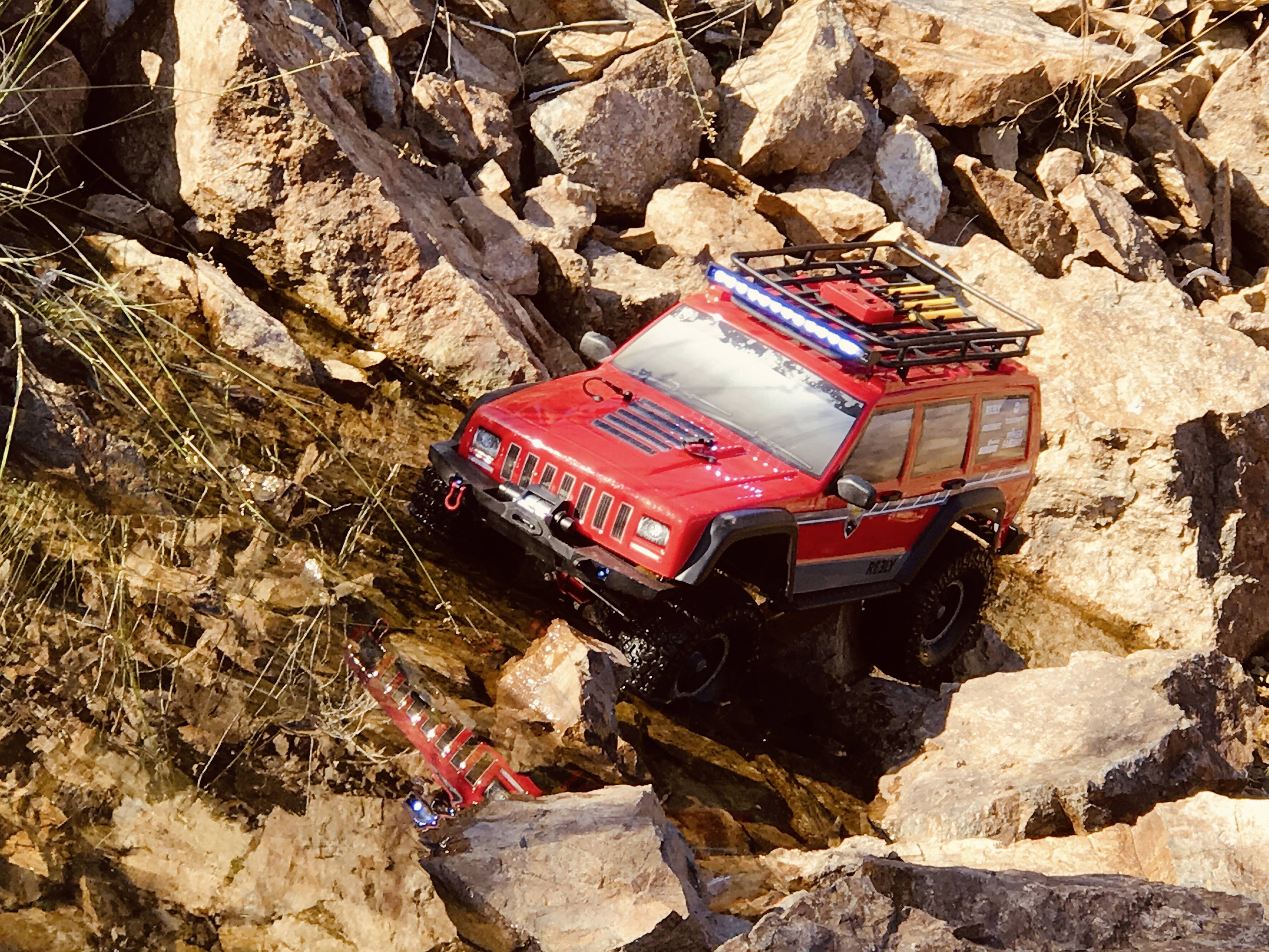 Reely Free Men Pro brushed 1:10 Auto RC électrique Crawler 4 roues motrices (4WD) 100% RtR 2,4 GHz avec accu, chargeur e-14