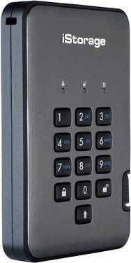 1 TB iStorage diskAshur PRO 2® Disque dur externe 2,5" USB 3.1 (2è gén.) graphite IS-DAP2-256-1000-C-G