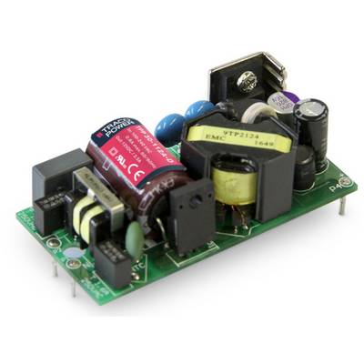 Petite carte électronique verte avec plusieurs composants électroniques tels que transformateur, condensateurs et bobines.