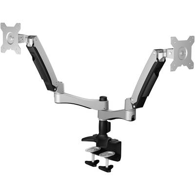 ICY BOX Support de table pour écran IB-MS604-T 2 Écran(s) 25,4 cm (10") - 61 cm (24") argent, noir réglable en hauteur, -0