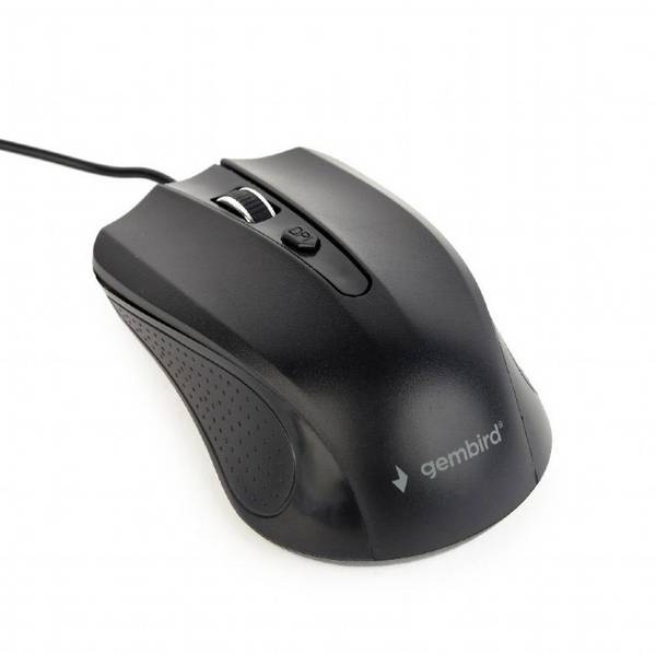 Gembird MUS-4B-01 Souris USB optique noir 4 Boutons 800 dpi, 1000 dpi, 1200 dpi molette intégrée