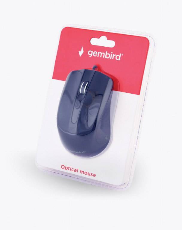 Gembird MUS-4B-01 Souris USB optique noir 4 Boutons 800 dpi, 1000 dpi, 1200 dpi molette intégrée-1
