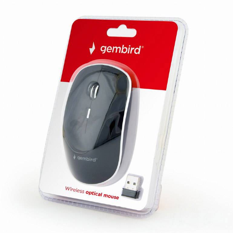 Gembird MUSW-4B-01, Ambidextre, Optique, RF sans fil, 1600 DPI, Noir, Blanc-2
