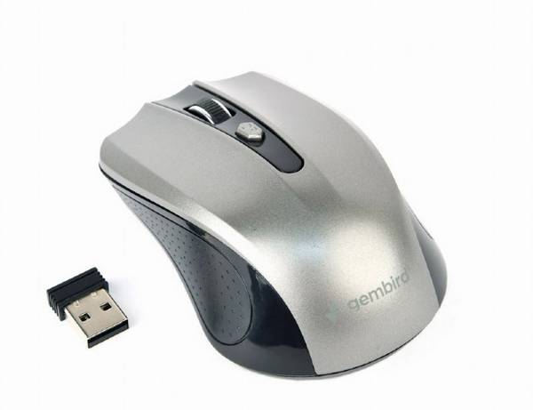 Gembird MUSW-4B-04-BG Souris radio optique noir, gris 4 Boutons 1600 dpi boutons de souris