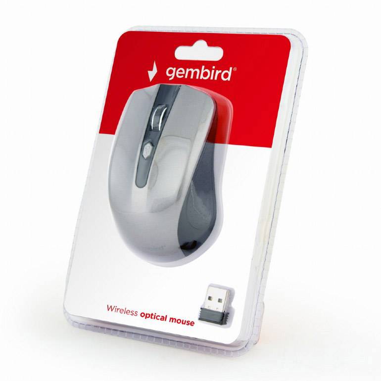 Gembird MUSW-4B-04-BG Souris radio optique noir, gris 4 Boutons 1600 dpi boutons de souris-2