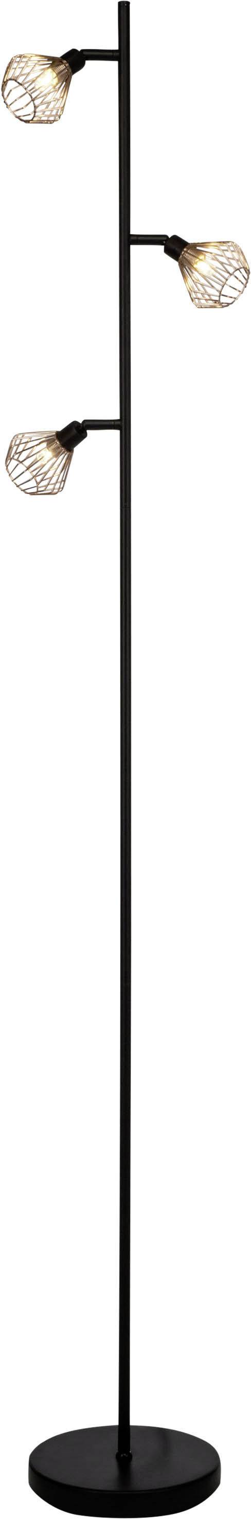 Brilliant Dalma 21059/76 Lampe sur pied LED G9 99 W noir, cuivre