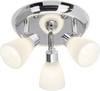 Brilliant Kensington 50434/15 Plafonnier de salle de bain 84 W chrome, blanc