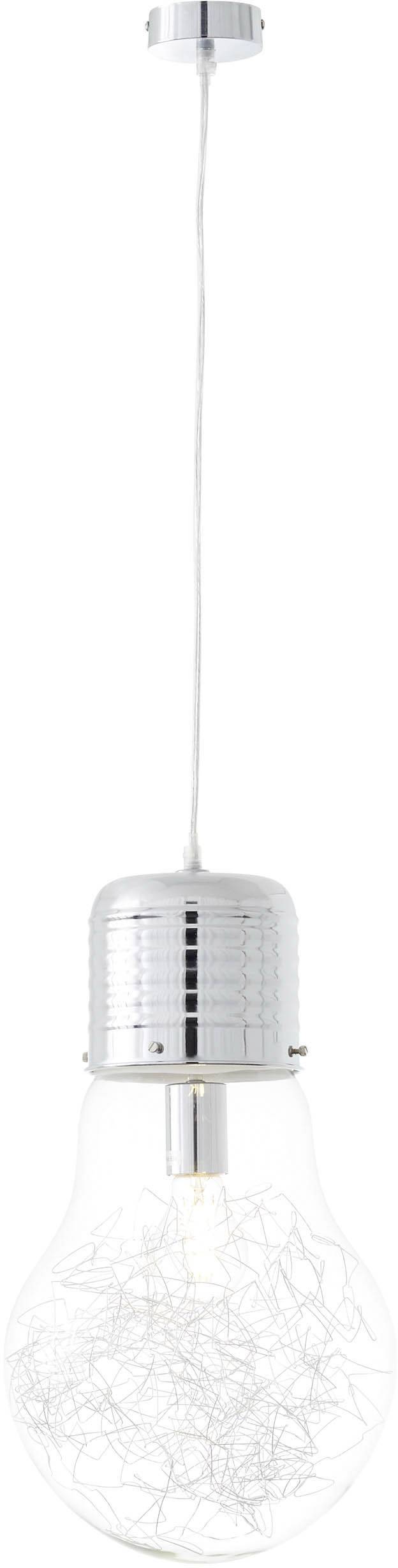 Brilliant Bulb 93429/15 Luminaire à suspendre LED E27 60 W chrome, transparent