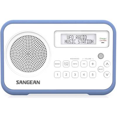Sangean DPR-67 Radio portative DAB+, FM   fonction de charge de la batterie blanc, bleu