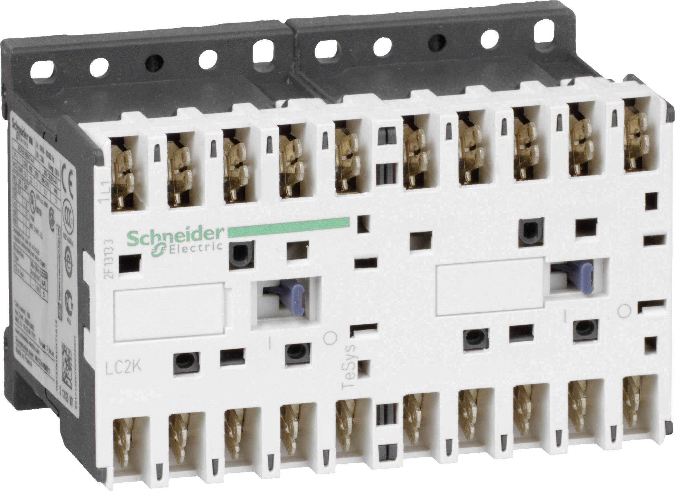 Un contacteur électrique de Schneider Electric, modèle LC2K, doté de plusieurs bornes pour les connexions, utilisé dans les commandes industrielles.