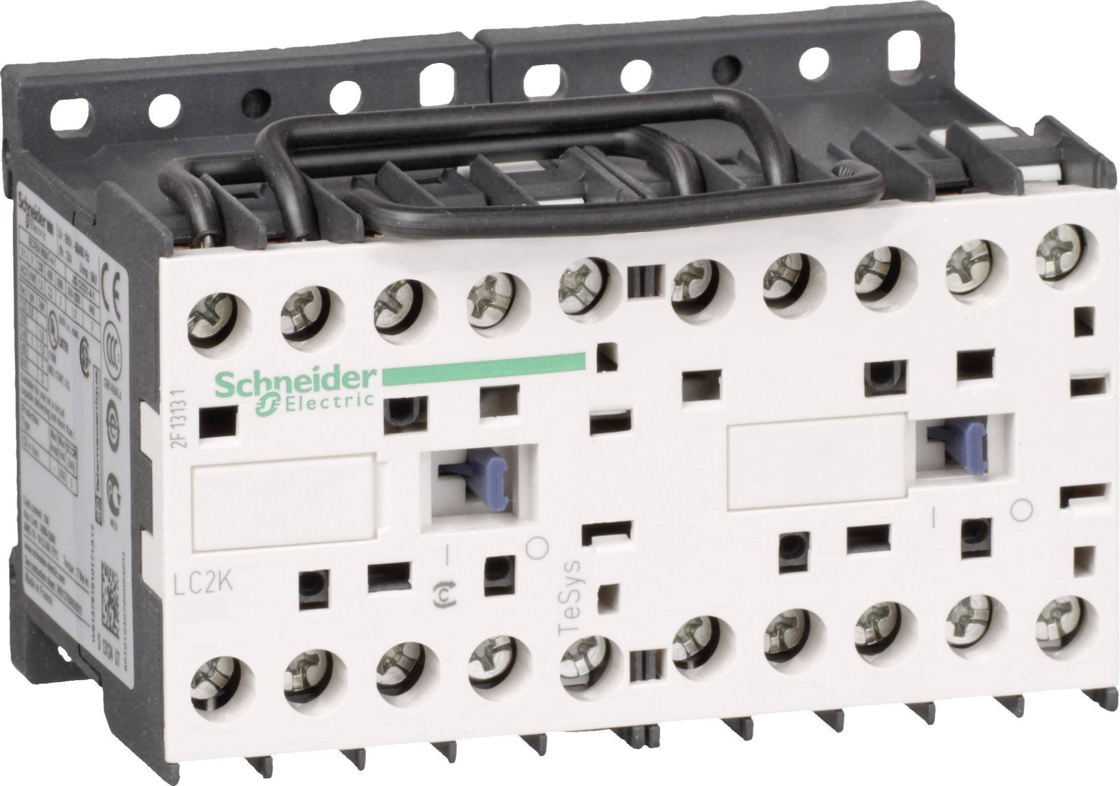 Contacteur industriel de marque Schneider Electric, modèle LC2K. Conception avec plusieurs bornes à vis pour applications de commande électrique.