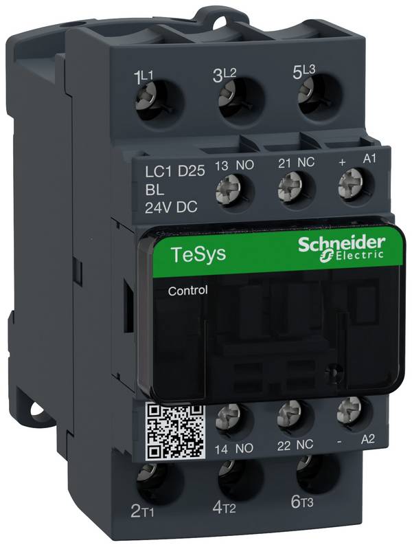Schneider Electric LC1D25BL Contacteur de puissance 3 NO (T) 11 kW avec protection contre les surtensions Piece 1 pc(s)