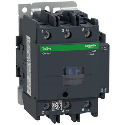 Contacteur électrique de Schneider Electric, modèle 'TeSys LC1D95', destiné au pilotage de moteurs électriques, avec six bornes de connexion.