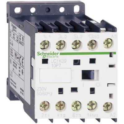 Un contacteur électrique de Schneider Electric portant l'inscription 'LC1K09' et '230V 50/60Hz', adapté pour le contrôle d'appareils électriques.