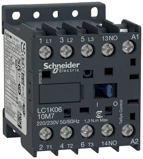 Schneider Electric LC1K0601P7 Contacteur de puissance  3 NO (T)    avec contact auxiliaire  Piece 1 pc(s)