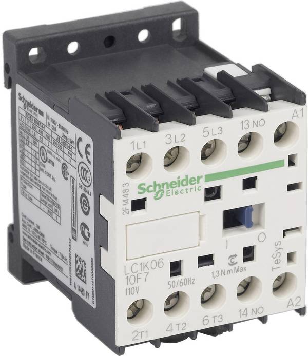 Schneider Electric LC1K0610F7 Contacteur de puissance  1 NO (T) 2.2 kW     Piece 1 pc(s)