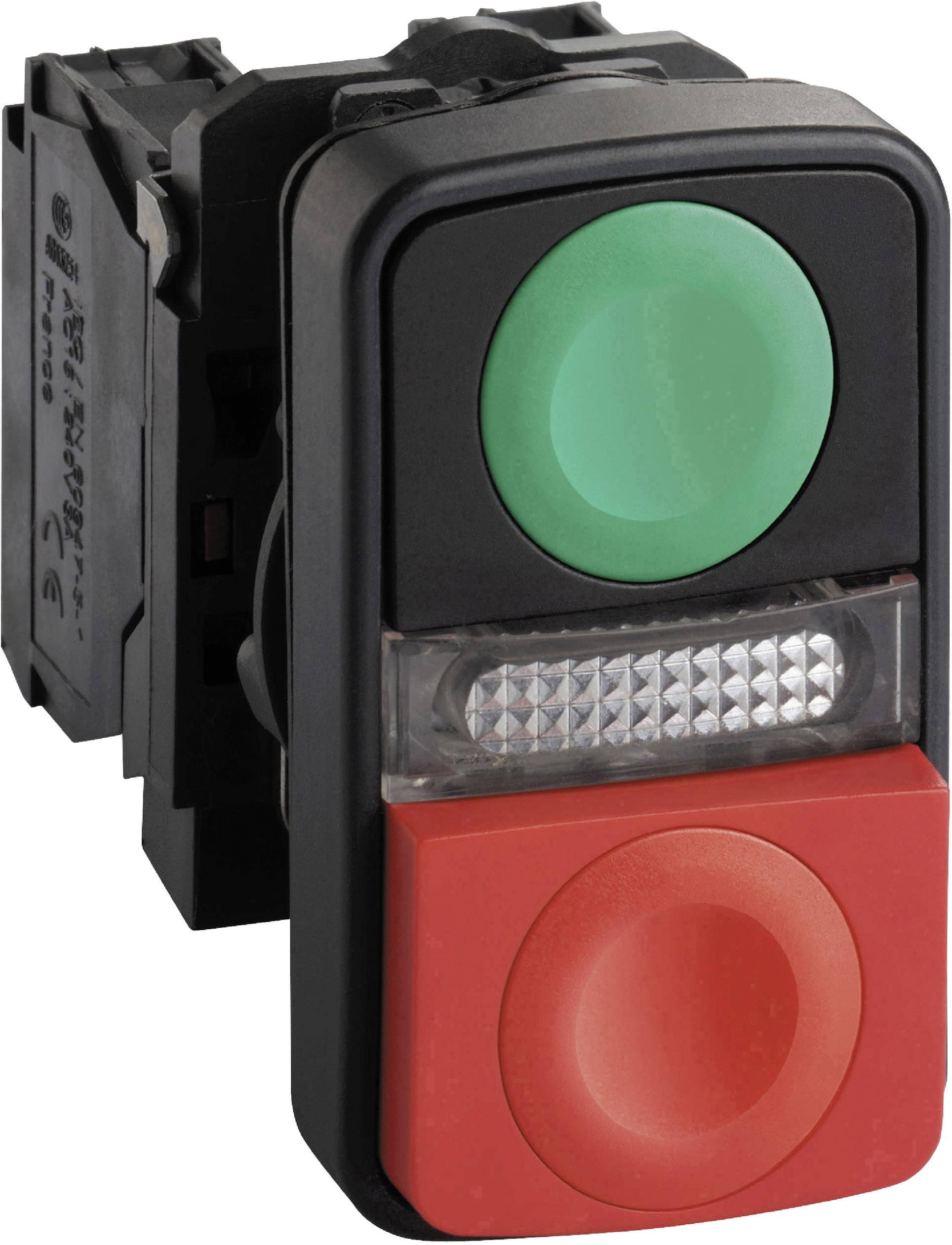 Schneider Electric XB5AW73731B5 XB5AW73731B5 Bouton-poussoir double 600 V 6 A à rappel (Ø) 22 mm IP66, IP69, IP69K 1 pc(