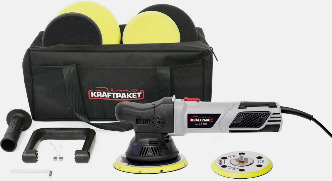 Dino KRAFTPAKET 640301 Polisseuse excentrique 230 V 900 W 1600 - 4200 tr/min 12.5 mm
