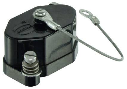 Un système de verrouillage de sécurité noir avec un câble en acier intégré et un œillet de fixation.