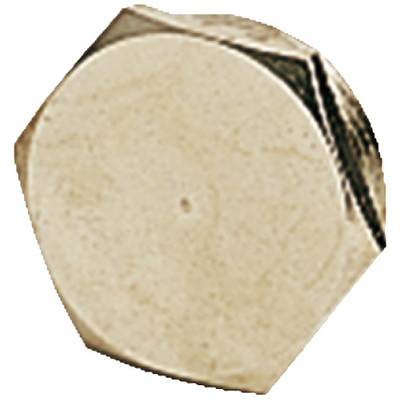 Un écrou hexagonal sur un fond blanc.