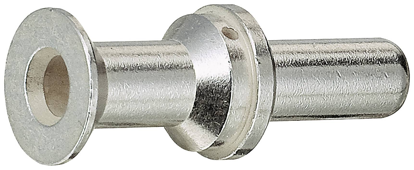 Tige métallique à tête plate et tige cylindrique, probablement un élément de connexion ou de fixation.