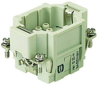 Un connecteur hexagonal vert clair avec des bornes à vis, adapté pour les connexions électriques.