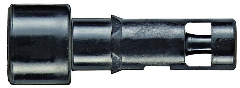 Une pièce cylindrique en métal noir avec des diamètres différents et des zones évidées.