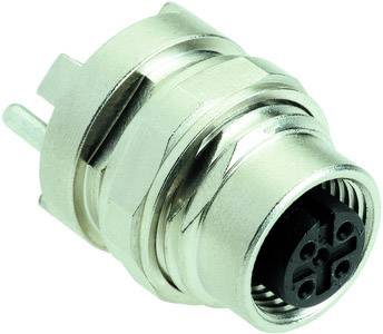 Un connecteur cylindrique multipolaire en métal avec filetage, adapté aux applications industrielles.