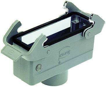 Un boîtier électrique rectangulaire avec un couvercle transparent et des clips de fixation latéraux, adapté pour les connexions enfichables.