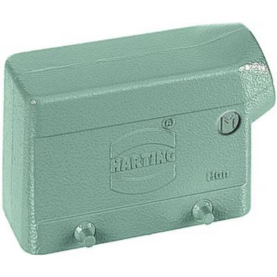 Housse de protection robuste verte de Harting, adaptée aux applications industrielles, avec des points d'ancrage marqués en bas.