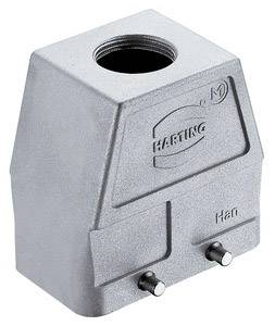 Boîtier rectangulaire en métal avec logo et deux points de fixation inférieurs, probablement destiné à des connexions industrielles.