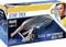 Maquette du 'U.S.S. Enterprise NCC-1701' de 'Star Trek', Niveau 3, représentant le vaisseau spatial et l'image d'un homme en uniforme.