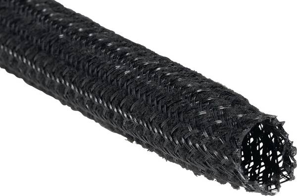 HellermannTyton 170-60400 HEGSAS04-PET-BK Gaine tressée noir polyester 2 à 8 mm Marchandise vendue au mètre