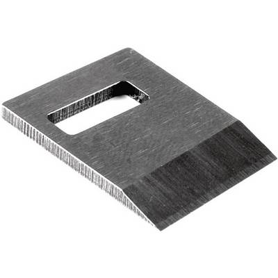 'Lame de précision en aluminium avec ouverture rectangulaire et tranchant biseauté, adaptée aux coupes fines et aux travaux de détail.'