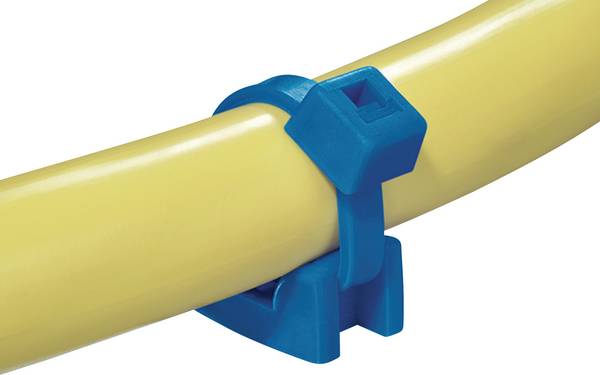 HellermannTyton KR6G5-E/TFE-BU Embase de fixation vissable, à riveter 151-00653 Plage de Ø du faisceau 6.40 mm (max) 1 pc(s)