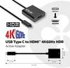 club3D CAC-2504 USB Adaptateur [1x USB 3.1 mâle type C - 1x HDMI femelle] noir 0 mm