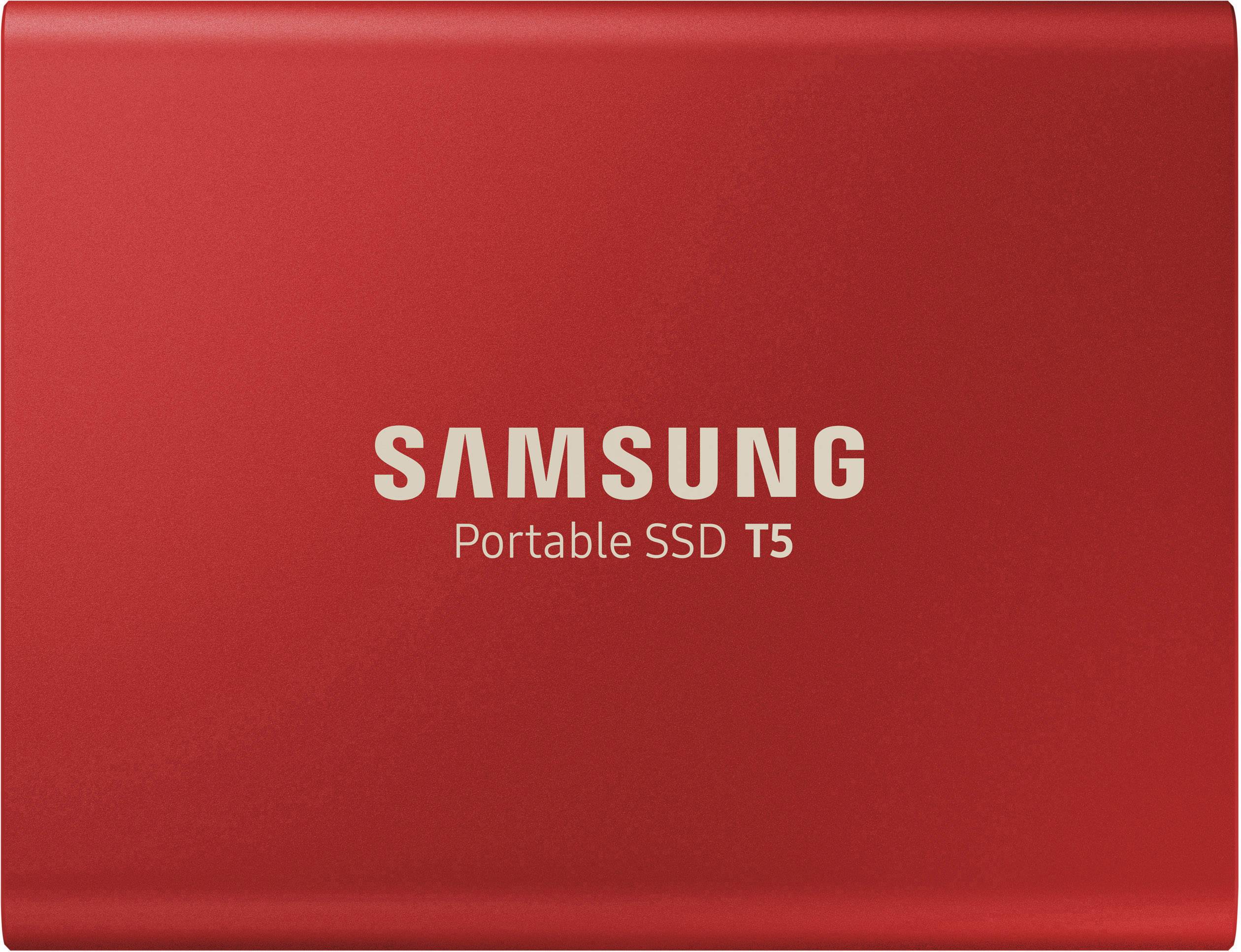 Samsung Portable T5 1 TB Disque dur externe SSD USB-C® (USB 3.2 Gen 2) rouge MU-PA1T0R/EU-1