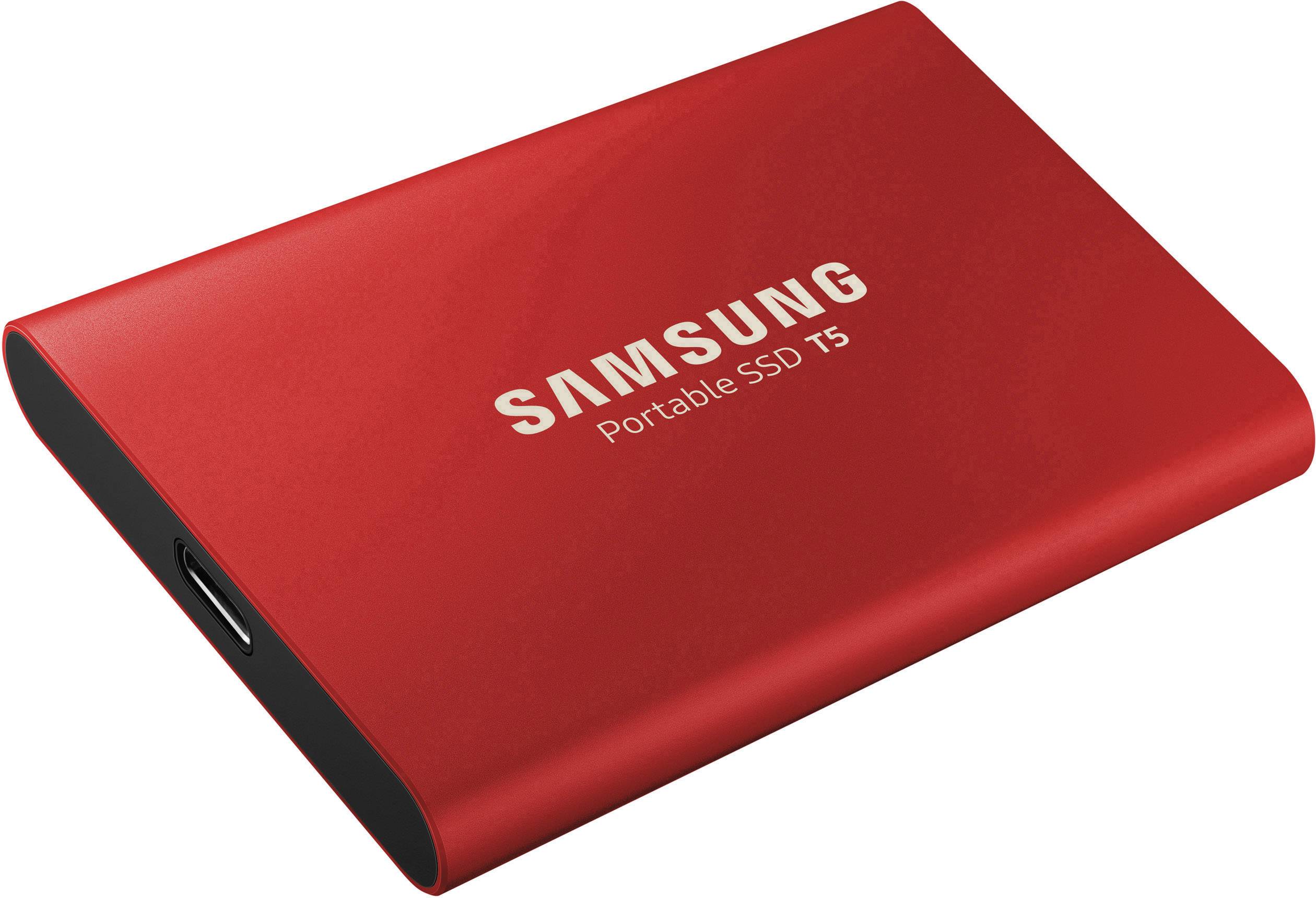 Samsung Portable T5 1 TB Disque dur externe SSD USB-C® (USB 3.2 Gen 2) rouge MU-PA1T0R/EU-3
