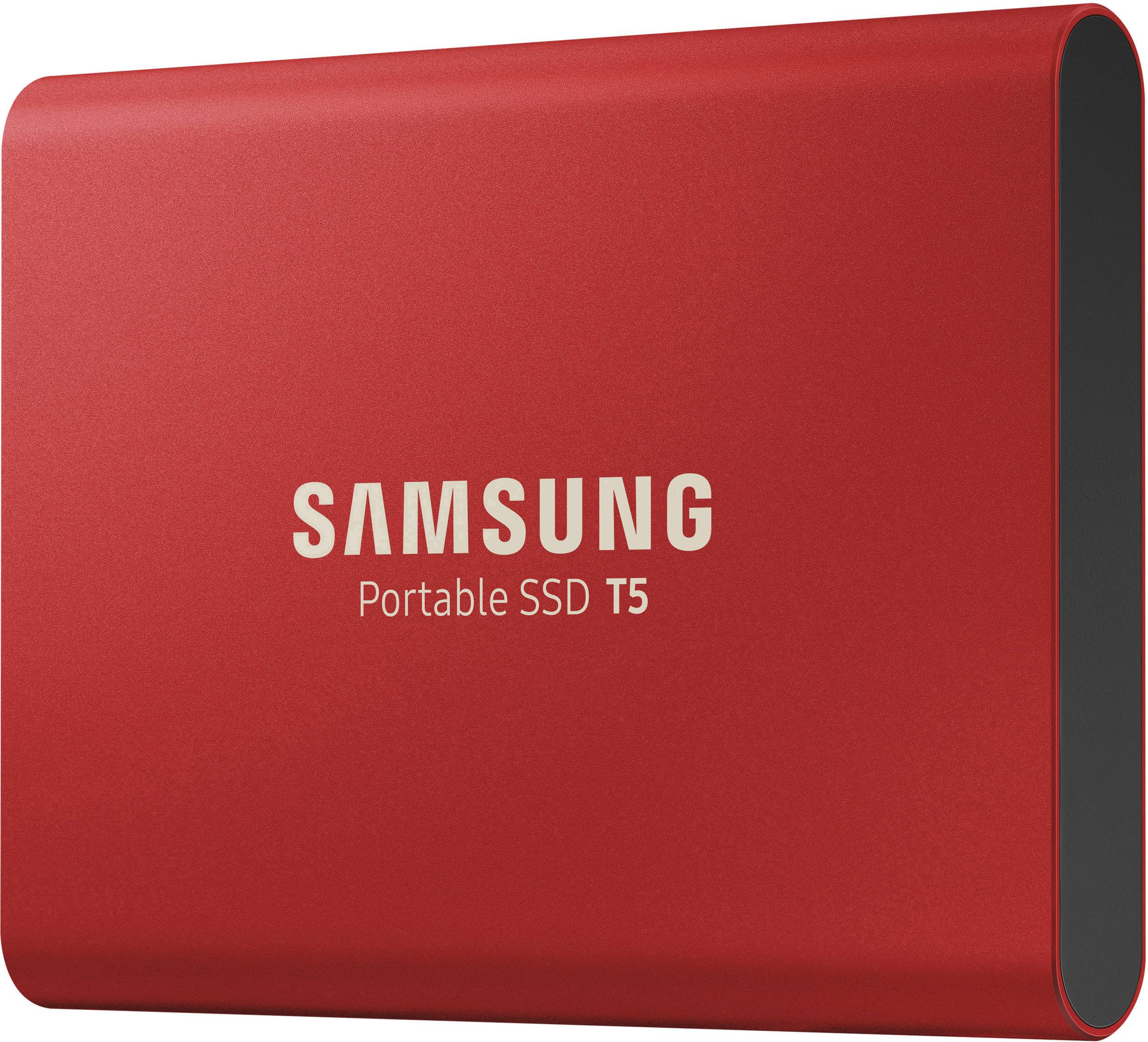 Samsung Portable T5 1 TB Disque dur externe SSD USB-C® (USB 3.2 Gen 2) rouge MU-PA1T0R/EU-10