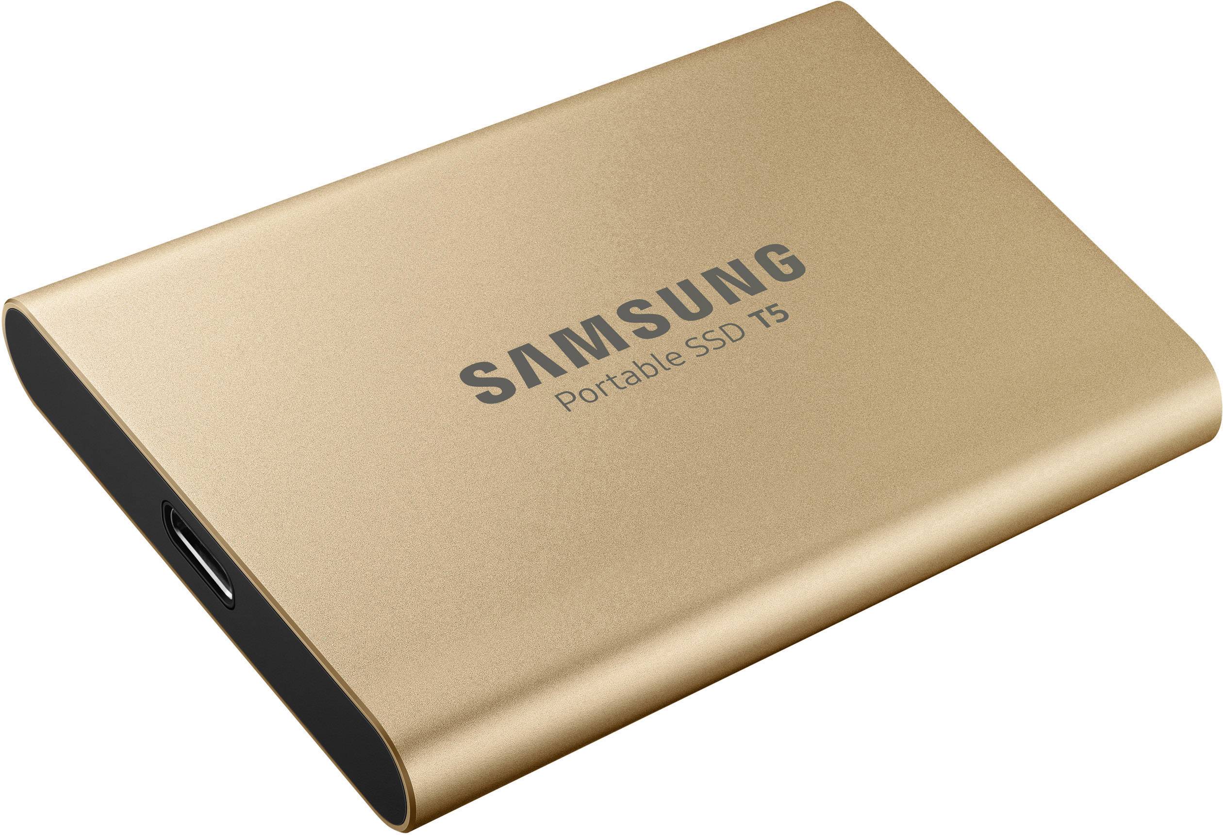 Samsung Portable T5 1 TB Disque dur externe SSD USB-C® (USB 3.2 Gen 2) or rose MU-PA1T0G/EU-4